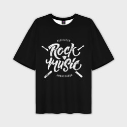 Мужская футболка oversize 3D Rock Music