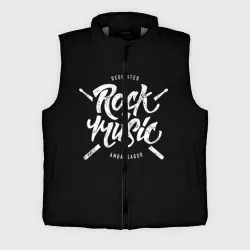 Мужской жилет утепленный 3D Rock Music