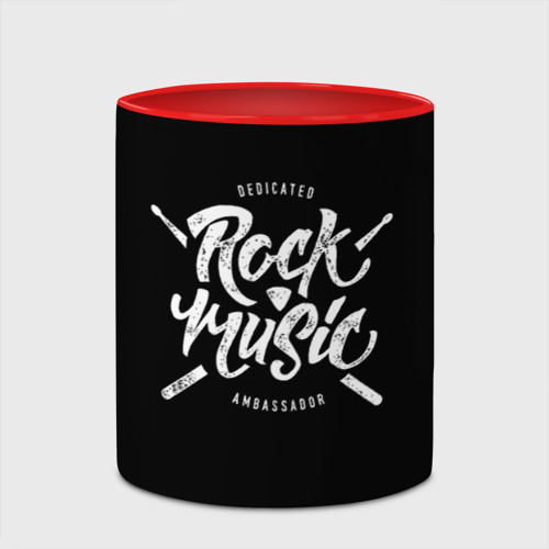 Кружка с полной запечаткой Rock Music, цвет белый + красный - фото 4