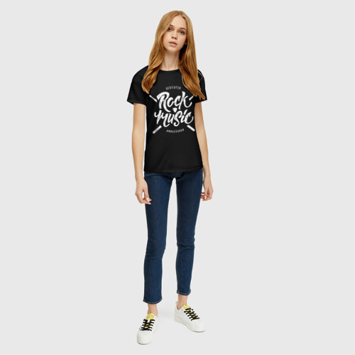 Женская футболка 3D Rock Music, цвет 3D печать - фото 5