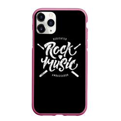 Чехол для iPhone 11 Pro матовый Rock Music