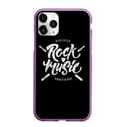 Чехол для iPhone 11 Pro Max матовый Rock Music