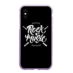 Чехол для iPhone XS Max матовый Rock Music