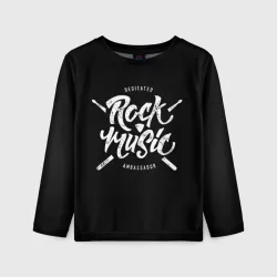 Детский лонгслив 3D Rock Music