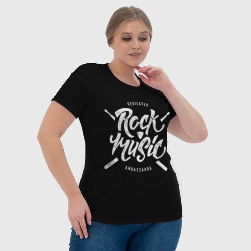 Женская футболка 3D Rock Music, цвет 3D печать - фото 6