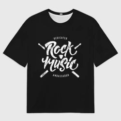 Мужская футболка oversize 3D Rock Music