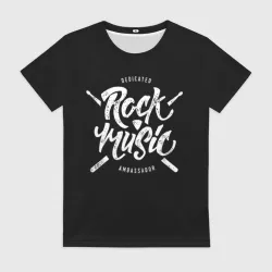 Женская футболка 3D Rock Music