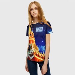 Женская футболка 3D Москва - Спасская башня - фото 2