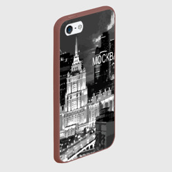 Чехол для iPhone 5/5S матовый Огни ночной Москвы - фото 2