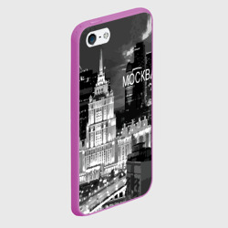 Чехол для iPhone 5/5S матовый Огни ночной Москвы - фото 2
