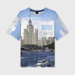 Женская футболка oversize 3D Москва