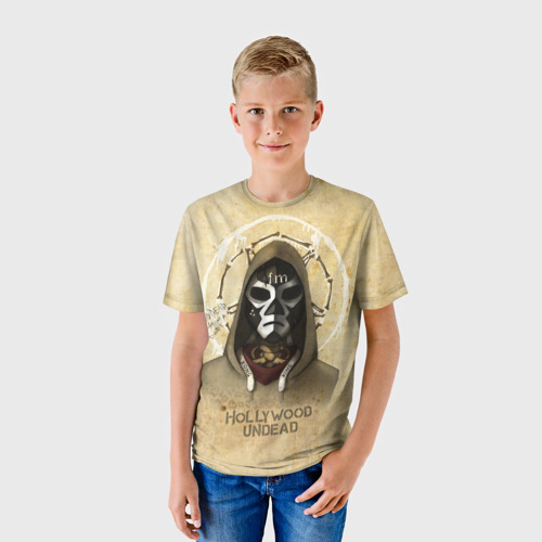 Детская футболка 3D Hollywood Undead. Funny Man, цвет 3D печать - фото 3