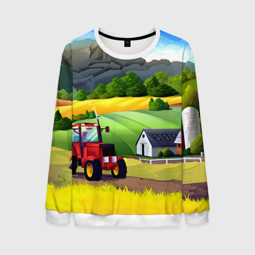 Мужской свитшот 3D Farm, цвет белый