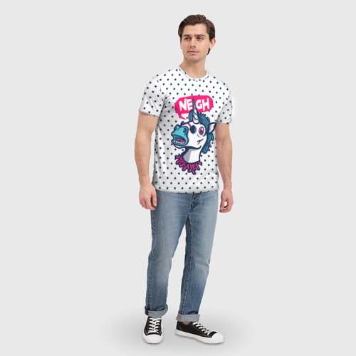 Мужская футболка 3D Смех единорога, цвет 3D печать - фото 5
