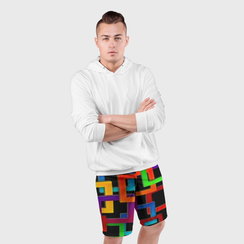 Мужские шорты спортивные Check maze, цвет 3D печать - фото 5