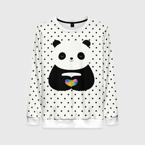 Женский свитшот 3D Любовь панды