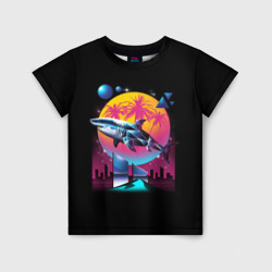 Детская футболка 3D Ретро акула