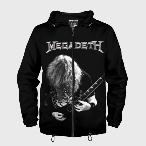 Мужская ветровка 3D Dave Mustaine, цвет черный