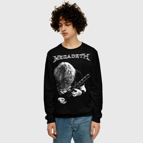 Мужской свитшот 3D Dave Mustaine, цвет черный - фото 3