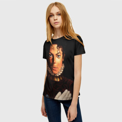 Женская футболка 3D Король Майкл Джексон - фото 2