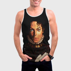 Мужская майка 3D Король Майкл Джексон - фото 2