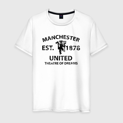 Мужская Футболка Manchester United - Est.1878 (Чёрный) (хлопок)