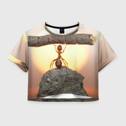 Женская футболка Crop-top 3D Муравей