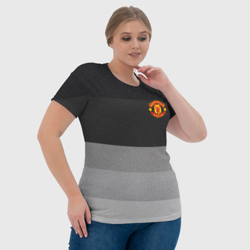 Женская футболка 3D Manchester United - Noise Шум, цвет 3D печать - фото 6