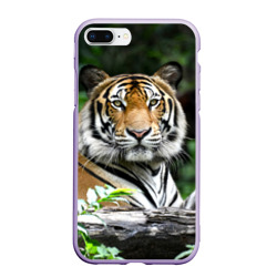 Чехол для iPhone 7Plus/8 Plus матовый Тигр в джунглях