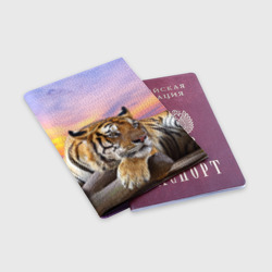 Обложка для паспорта матовая кожа Тигр - фото 2