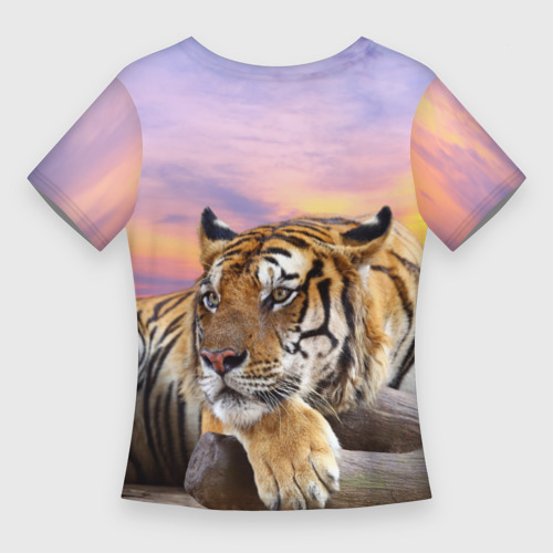 Женская футболка 3D Slim Тигр, цвет 3D печать - фото 2