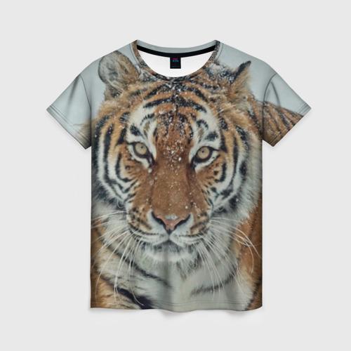 Женская футболка 3D Тигр, цвет 3D печать