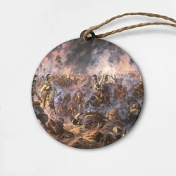 Деревянная игрушка круг 1812 война - поле битвы с Наполеоном: войска армии Российской Империи