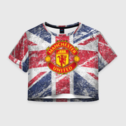 Женская футболка Crop-top 3D British Manchester United