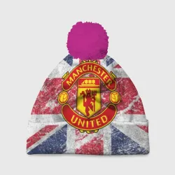Шапка 3D c помпоном British Manchester United