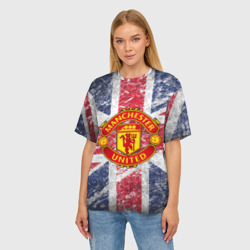 Женская футболка oversize 3D British Manchester United - фото 2