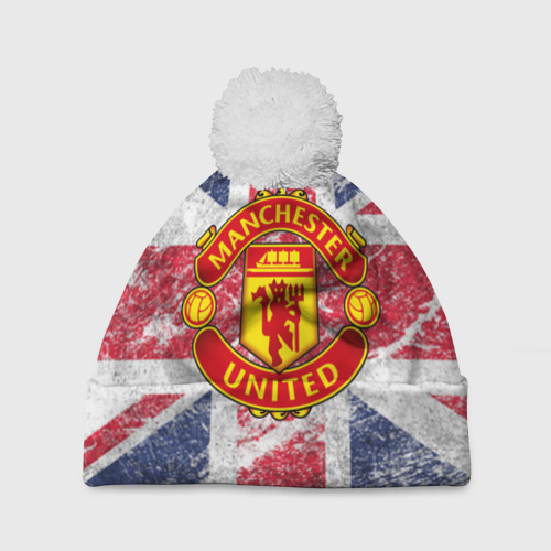 Шапка 3D c помпоном British Manchester United