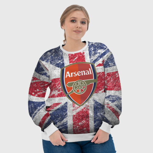 Женский свитшот 3D British Arsenal, цвет 3D печать - фото 6