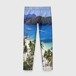 Детские леггинсы 3D Таиланд - экзотический пляж