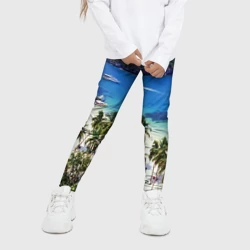 Детские леггинсы 3D Таиланд - экзотический пляж - фото 2