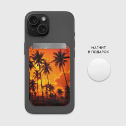 Картхолдер Magsafe магнитный Таиланд - пальмы на закате - фото 2