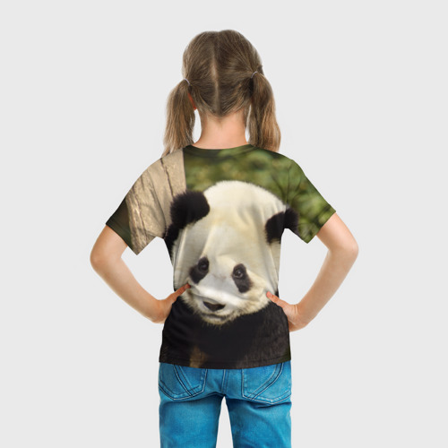 Детская футболка 3D Панда на дереве, цвет 3D печать - фото 6