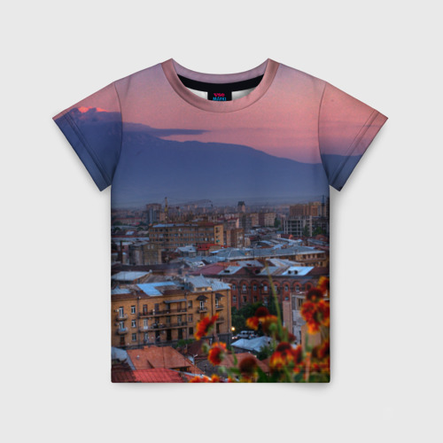 Детская футболка 3D с принтом Армения, вид спереди #2