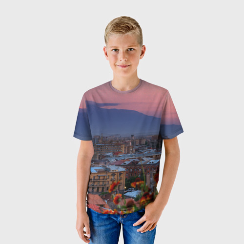Детская футболка 3D с принтом Армения, фото на моделе #1