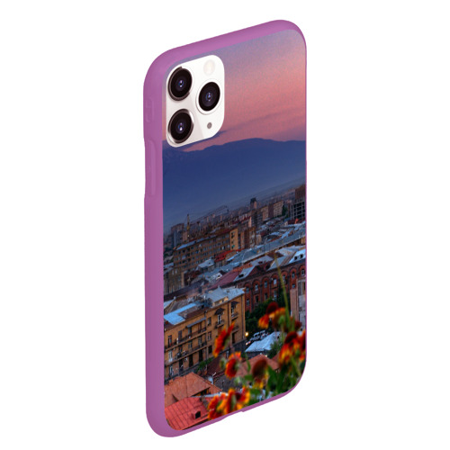Чехол для iPhone 11 Pro Max матовый Армения, цвет фиолетовый - фото 3