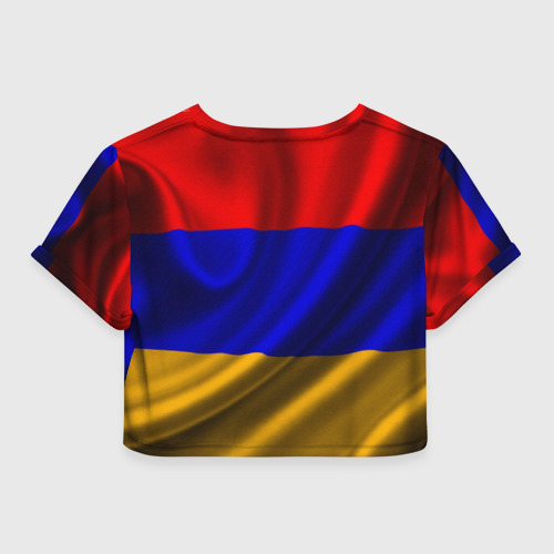 Женская футболка Crop-top 3D Флаг Армения, цвет 3D печать - фото 2