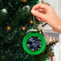 Ёлочный шар стеклянный/пластиковый Abstract Gray - фото 2