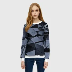 Женский свитшот 3D Abstract Gray - фото 2