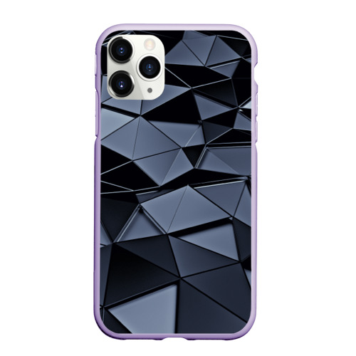 Чехол для iPhone 11 Pro матовый Abstract Gray, цвет светло-сиреневый