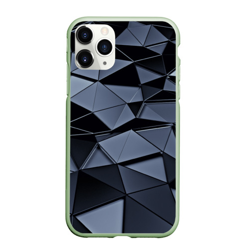 Чехол для iPhone 11 Pro матовый Abstract Gray, цвет салатовый